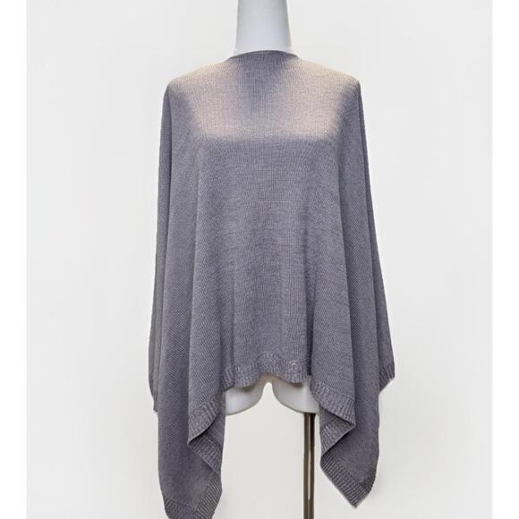 Lululemon Forward Flow Cape Womens One Size Asymmetrical Hem Wrap Pullover Gray - Picture 3 of 12